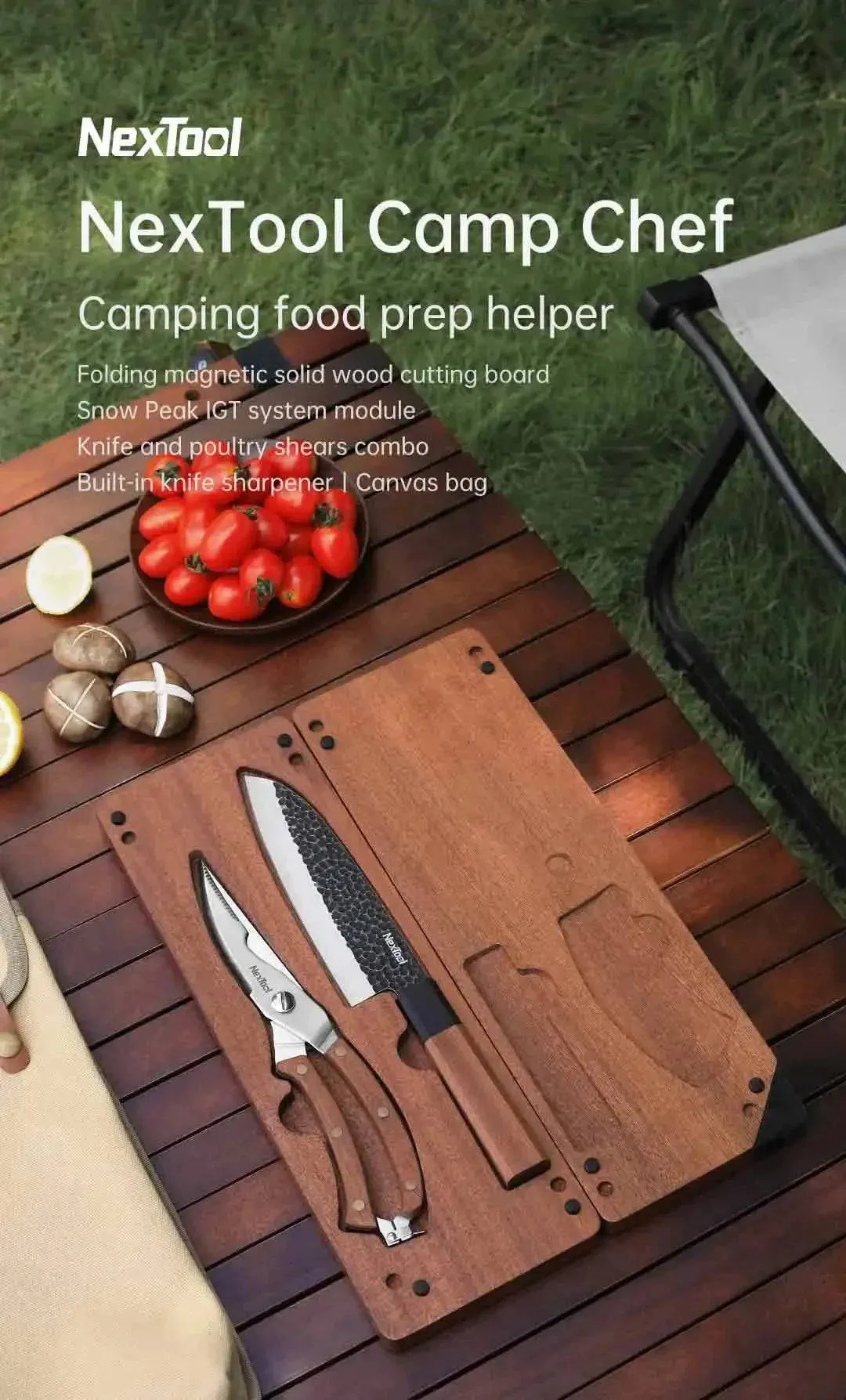 Xiaomi Nextool Campsite Cooking Set Outdoor Camping Portable Knife Scissors Vegetable Board Multi functional Tool Accessories